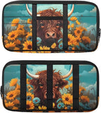 Sunflower Cow Car Sun Visor Organizer, Small Auto Visor Organizer and Storage, Registration and Document Holder, Vehicle Accessories for Sunglasses, Document, Card, Pen, Driver License