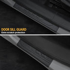 Floor Mats for Jeep Compass 2017-2026, All Weather Floor Mats Cargo Liner with Backrest Protectors and Door Sill Guards Accessories, Full Coverage Set (Fit New Body Style 2nd Generation)