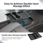 LUWU Lower Center Console Organizer Compatible with 2023 2024 2025 2026 GMC Hummer EV SUV Accessories 2025 2026 Hummer EV Pickup Armrest Console Organizer Armrest Lower Storage Tray
