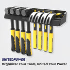 UNITEDPOWER Hammer Holder, Wall Mount Storage Rack Organizer for Workshop, Shed, Garage, Home, Fit Most of Hammer or Small To
