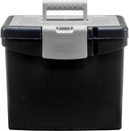 Storex File Storage Box Translucent Storage Lid, Black 1-Pack (61504F01C)