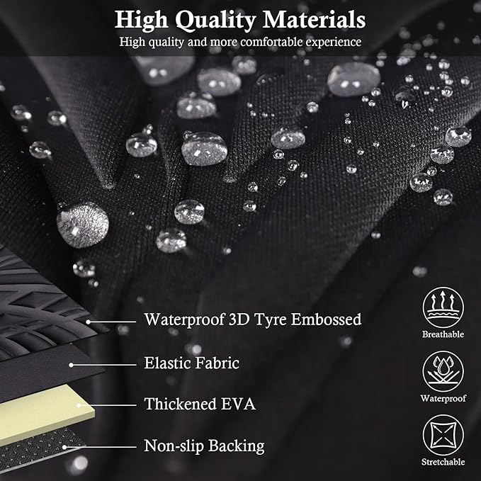 CAR PASS Neoprene Waterproof Seat Covers,Wetsuit Car Seat Covers Front Seats Universal Fit for Vans, Truck, SUV Two Front Onl