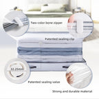 TAILI Under Bed Jumbo Vacuum Seal Storage Bags for Comforters and Blankets, Large Capacity White Foldable Box Save 80% Space,