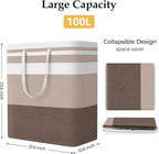 StorageRight Large Collapsible Laundry Basket Hamper with Easy Carry Handles，Freestanding Clothes Hampers for Laundry, Bedroo