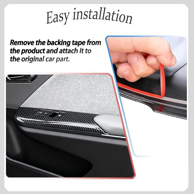 Window Control Panel Cover,for Kia K4 2024 2025 2026, Door Panel Cover,Power Windows Trim - Carbon Fiber Protective Accessories
