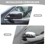 Jimen Compatible with Jeep Cherokee 2014-2023 / Jeep Compass 2017-2023, Side Door Rearview Mirror Cover Trim (Chrome)