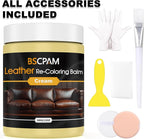 Cream White Leather Recoloring Balm, 12oz Leather Color Restorer for Couches, Leather Repair Kit for Furniture, Leather Dye f
