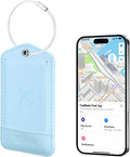 TopMade Smart Luggage Tag with Find My, Premium Leather Luggage Tags for Suitcase, Travel Bags, Backpacks, Anti-Lost Suitcase