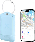 TopMade Smart Luggage Tag with Find My, Premium Leather Luggage Tags for Suitcase, Travel Bags, Backpacks, Anti-Lost Suitcase