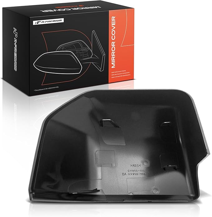 A-Premium Driver Side Rearview Mirror Cover Cap - Compatible with Ford F-150 F150 2015-2020 - Textured Black