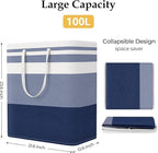 StorageRight Laundry Basket Hamper Large Collapsible Laundry Hamper with Easy Carry Handles，Freestanding Clothes Hampers for 