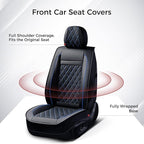 Huidasource Front Car Seat Covers, Leather Car Seat Cushion, Automotive Car Seat Cover Protector Universal Fit Front Seat, Ai