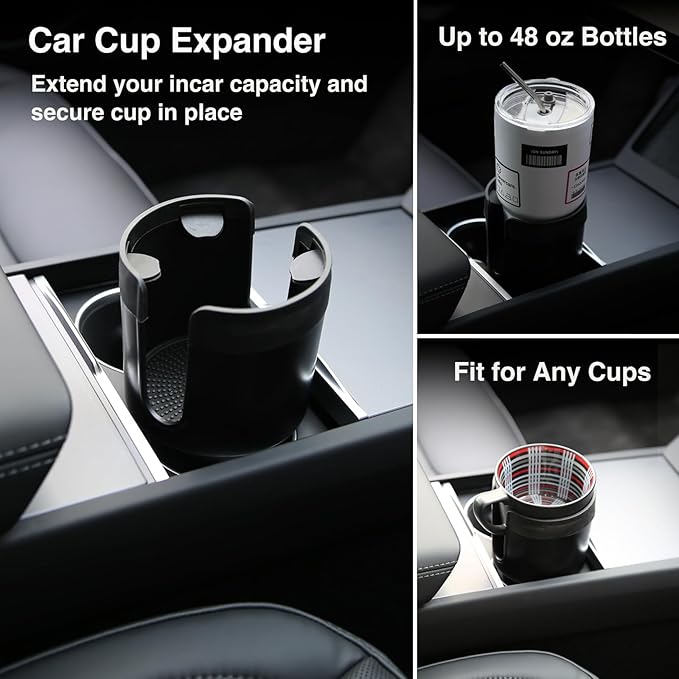 Cup Holder Expander for Car, Cup Expander Compatible with Hydro Flask 32/40oz, Yeti 24/30/36oz, Other Bottles, Large Cup Holder Adapter Fits for Universal Vehicle Car Accessories