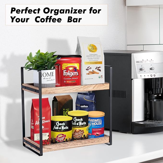Giftacity Bathroom Counter Organizer and Storage - Kitchen Countertop Organizer for Bathroom Sink and Coffee Bar, 2-Tier Vani