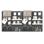 Peg Board Combination Kit, 8 Pegboards with 40 Accessories, Pegboard Wall Organizer for Office, Nursery & Home Storage, Key H