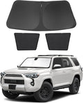 3PCS Car Window Shades Front Windshield Sun Shade Foldable Window Shade Custom Fit for 2017-2024 Toyota 4Runner Accessories Car Shades for Front Windows Anti-UV Rays Block Heat