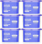 CLEVAST Moisture Absorber Boxes 6 Pack, 10 Oz Dehumidifier for Closet & Bathroom, Humidity Absorber for Wardrobe, Bedroom, RV