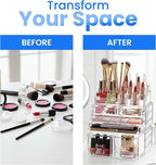 Masirs Clear Cosmetic Storage Organizer, Classy Design, Versatile, Simplifies Your Life