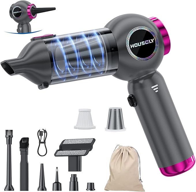 Handheld Car Vacuum Portable Cordless 25000Pa High Power Small Mini Hand Vacuum Rechargeable 4-in-1 Wireless Handheld Vac for