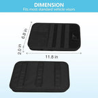 KENOBE Molle Car Sun Visor Organizer, Zipper Pouch with Glasses Clip, Semi-Rigid Tactical Panel for Car Accessories, Fits Most Vehicles, SUVs, Trucks, Black