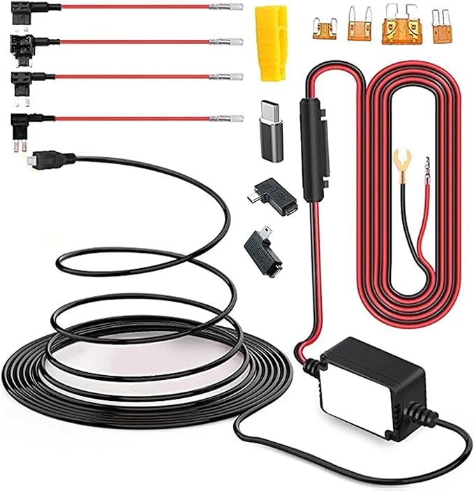 Hardwire Kit for Dash Cam Car Dash Mounting Kits 15ft (10 Set Micro)