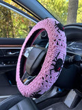 Crochet Spider Steering Wheel Cover Universal 14-15 inch (B,Steering Wheel Cover)