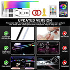 Interior Car LED Strip Lights, Acrylic LED Lights RGB Dreamcolor 8 in 1 with 235 inches 800 LEDs Fiber Optic Ambient Lighting Kits,APP and Remote Control 16 Million Colors Car Neon Lights