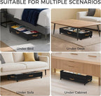 Under Bed Storage with Wheels 2-Pack, 75L XXL Under the Bed Storage Containers Large, 12" Tall Adjustable Storage for Underbe