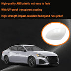 Left Driver Side Replacement Mirror Cover Compatible with Nissan Altima 2019 2020 2021 2022 2023 2024 2025 Exterior Door Side Rearview Mirror Cap Cover Without Turn Signal Light Pearl (White)