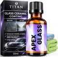 Apex Glass 50ml Hydrophobic Ceramic Coating - Professional Rain Repellent for Windshields & Windows - Long Lasting Nano Silic