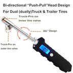 PINKJOY Digital Tire Pressure Gauge 230 PSI Heavy Duty Dual Head Stainless Steel Made for Truck and RV with Backlit LCD and Flashlight Car Accessories