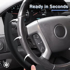 Steering Wheel Cover for Chevy Silverado 1500 GMC Sierra 1500 2007-2013/2500 3500 Chevrolet Tahoe Suburban Yukon (Yukon XL) 2007-2014/ Traverse 2009-2017/ GMC Sierra 2500HD 3500HD 2008-2014