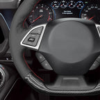 MEWANT Hand Stitched Steering Wheel Cover Wrap for Chevrolet Camaro 2017-2022 Steering Wheel Accessories for Chevrolet Camaro 2017-2022