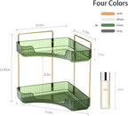 YCIA&DONE Corner Bathroom Counter Organizer, Makeup Organizer for Vanity, Skincare Cosmetic Perfume Tray, Corner Countertop S
