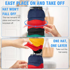 4 Pack Baseball Hat Rack for Wall & Closet, Vertical Hat Display Stand Storage Rack, No Drill Cap Rack for Dorm, Door& Entryw