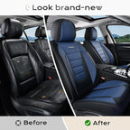 Coverado Car Seat Covers Front, Seat Covers for Cars, Waterproof 2-Pack Car Seat Cushions, Leather Carseat Seat Protectors, U