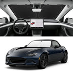Custom Fit Windshield Sun Shade for Mazda MX-5 Miata 2016-2025, Blocks UV & Heat, Front Window Sunshade Accessories, Easy Fold & Store Keep Your Car Cooler