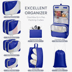 ALL INCLUDED 10 Set Durable Packing Cubes for Suitcases,OlarHike Essentials for Travel, UPGRADED Anti-Tear Stitching, NEW Imp