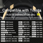 West Llama Customized Auto Car Steering Wheel Cover for Toyota Rav4 Corolla Camry Highlander (Black+Beige-Standard Size)