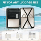 Compression Packing Cubes for Travel, 4 Set Expandable Packing Organizers, Lightweight Luggage Organizer Bags, Travel Essenti