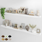 Fun Memories 72Inch Floating Shelves,Wall Mounted Rustic Wood Floating Shelf with Invisible Brackets for Storage & Decor,2 Pa