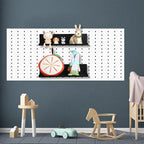 Therwen 4 Pack Magnetic Pegboard Shelves Wall Organizer Metal Pegboard Shelf Steel Tray Accessories Organizing Tools for Craf