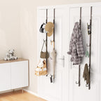 HapiRm Over Door Hat Rack - 4 Packs Metal Hanging Hat Organizer with 16 Hooks Design, Baseball Cap Hanger Organizer Storage H