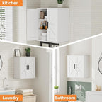 Homleke Bathroom Wall Cabinet, Over Toilet Storage Cabinet with Barn Doors and Adjustable Shelves, 3-Tier Medicine Cabinet Wa