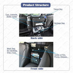 Car Accessories, Trash Bag Garbage Can, Recycle Bin for Rubbish Waster Litter, Organizer Storage Container Between Front Seats, Holder of Handbag Purse Umbrella Tissue, Pet Barrier, Black