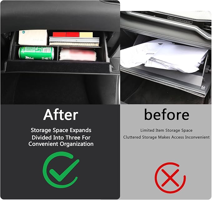 Center Console Glove Compartment Storage Divider for 2022-2025 NX&2023-2025 RX,ABS Glove Box Organizer Compatible with NX RX Accessories,Center Console Organizer for RX NX