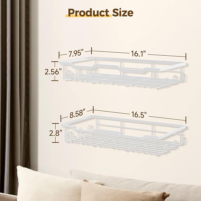 Nicetree Hat Racks for Baseball Caps Wall - Metal Hat Organizer for 48 Baseball Caps Holder, 2 Pack Hat Storage Organizer for