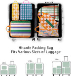 6 Pcs Compression Packing Cubes, Packing Cubes for Travel, Waterproof Luggage Organizer Bags Set, Cute Packaging Cubes for Wo