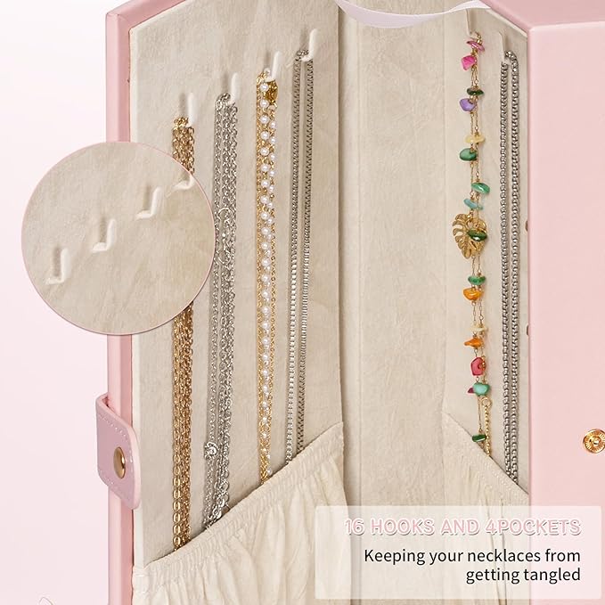 AKOZLIN Huge Jewelry Box Organizer Functional Extra Large Leather Jewelry Storage Case for Women Girls Ring Necklace Earring 