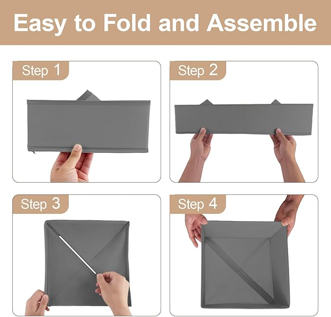 Drawer Organizer Clothes & Dresser Organizers - 12 Pack Foldable Drawer Dividers, Baby Clothes Organizer & Nursery Storage fo